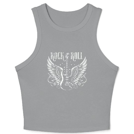 Rock & Roll Guitar Crop Tank Top