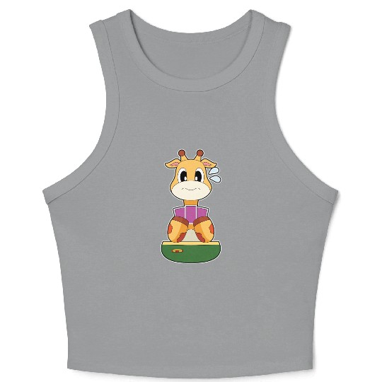 Giraffe Poker Poker cards Crop Tank Top