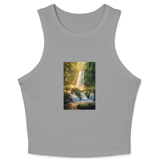 Sunrise Over Hidden Waterfall Crop Tank Top