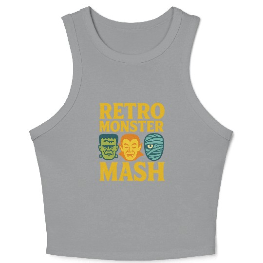 Retro Monster Mash Crop Tank Top Design