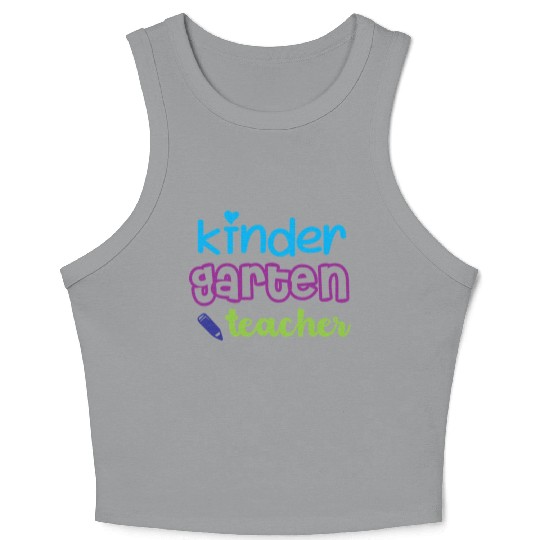Proud Kindergarten Teacher – Back to School Crop Tank Top