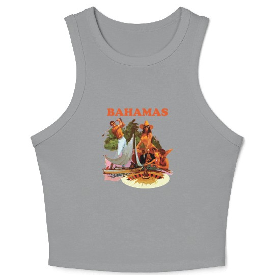 Bahamas, Collage Crop Tank Top