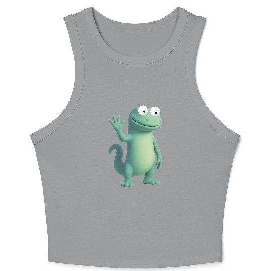 Funny Lizard Meme , lizard lizard lizard Crop Tank Top