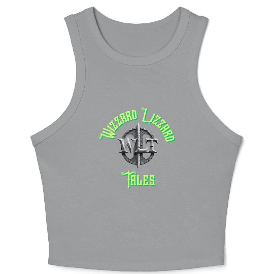 Wizard Emblem with Sword and Magic Circle Crop Tank Top