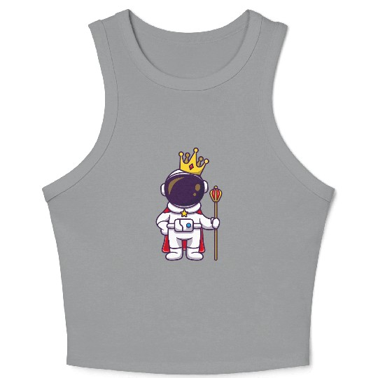 Royal Astronaut Kid Design Crop Tank Top