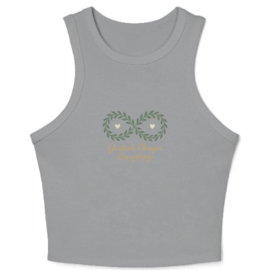 Gratitude Mindfulness Positive Affirmation Daily Crop Tank Top
