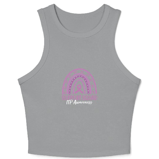 Rainbow Support Squad ITP Awareness Crop Tank Top