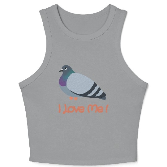 I LOVE ME - Pigeon Crop Tank Top