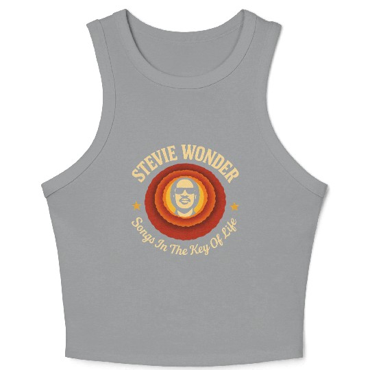 Stevie Wonder Crop Tank Top rtro vintage Songs in the