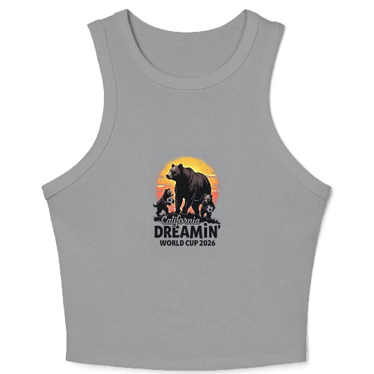 California Dreamin’ – World Cup 2026 Soccer Bear F Crop Tank Top