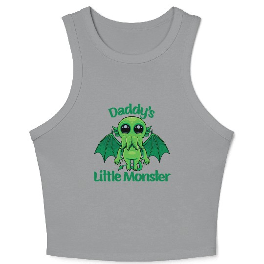 Daddy’s Little Monster Cute Baby Cthulhu Crop Tank Top