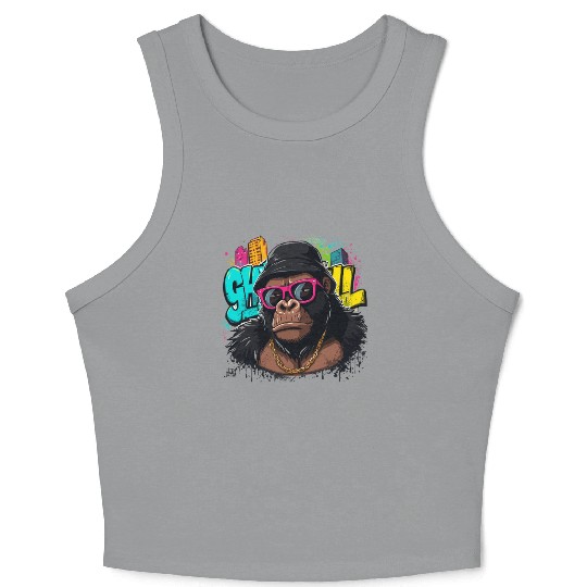 Urban Gorilla Graffiti Cool Style Crop Tank Top