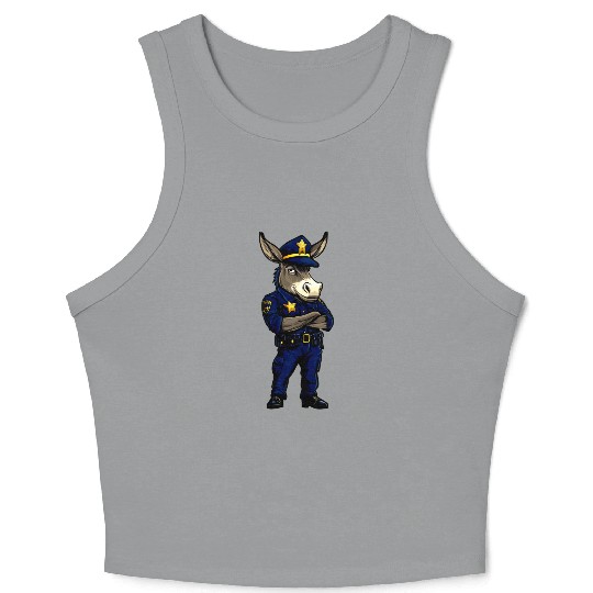 Police donkey Crop Tank Top