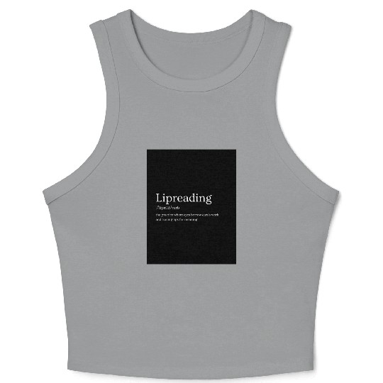 Lipreading Inspirational Oversized | Unisex  Crop Tank Top