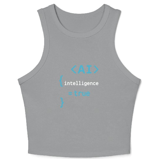 Minimalist Coding Syntax Graphic Crop Tank Top