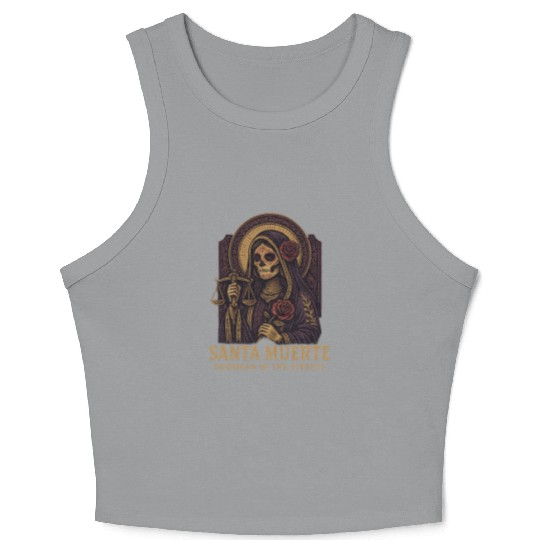 Santa Muerte – Mexican Folk Art Streetwear Crop Tank Top