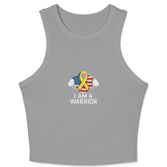 American Warrior of Strength & Awareness Crop Tank Top