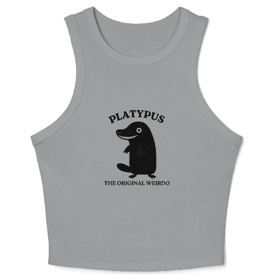 Funny Platypus - The Original Weirdo Design Crop Tank Top