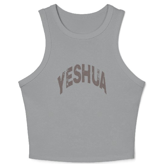 Yeshua Faith Typography Design Crop Tank Top