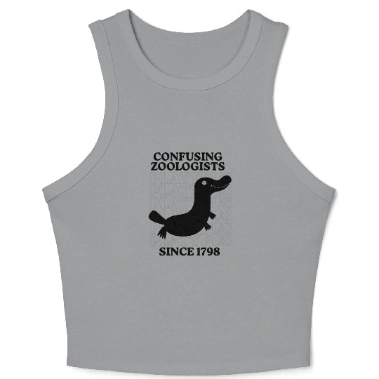 Confusing Zoologists Since 1798 Funny Platypus Crop Tank Top