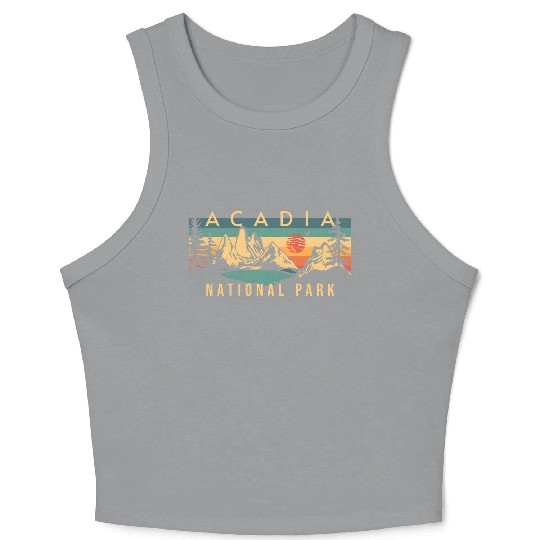 Mountain Sunset at Acadia National Park Crop Tank Top
