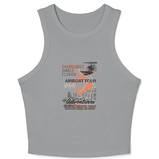 Airboat Alligator Tours Florida Everglades Crop Tank Top