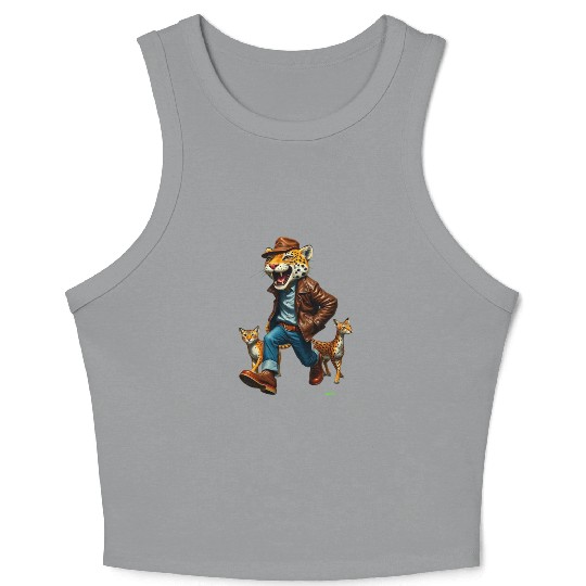 Happy Jack the Jaguar.   by m@xx. Crop Tank Top