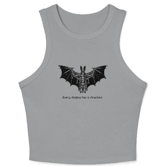 Cyberpunk Bat Circuit Design Crop Tank Top