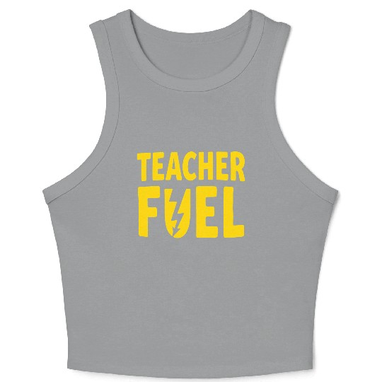 Teacher Fuel - Coffee icon Crop Tank Top