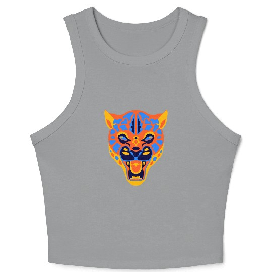 Vivid Jaguar Bold Print Crop Tank Top