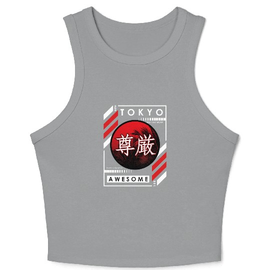 Tokyo Sunset Awesome Crop Tank Top