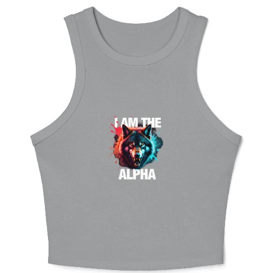 I Am The Alpha Wolf Crop Tank Top