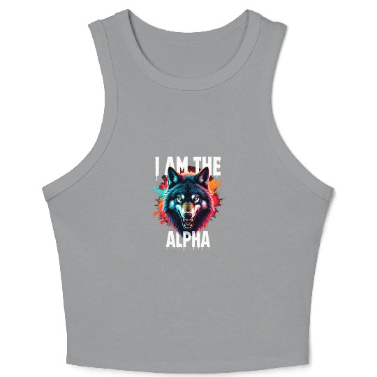 I Am The Alpha Wolf Crop Tank Top