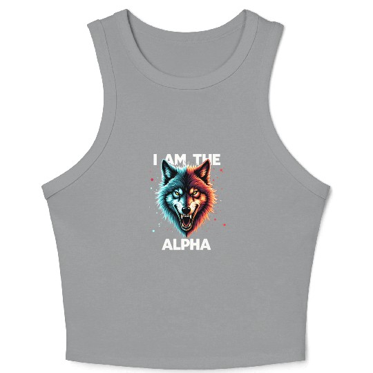 I Am The Alpha Wolf Crop Tank Top