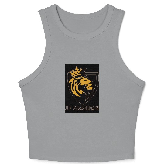 Royal Lion Crest Emblem Crop Tank Top