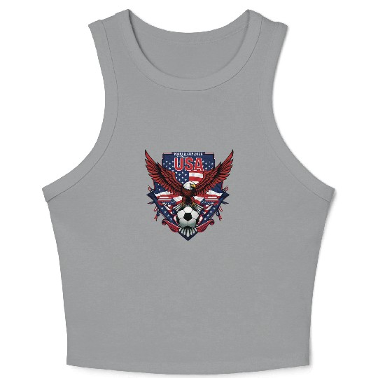 USA Soccer World Cup 2026 Eagle Patriotic Apparel Crop Tank Top