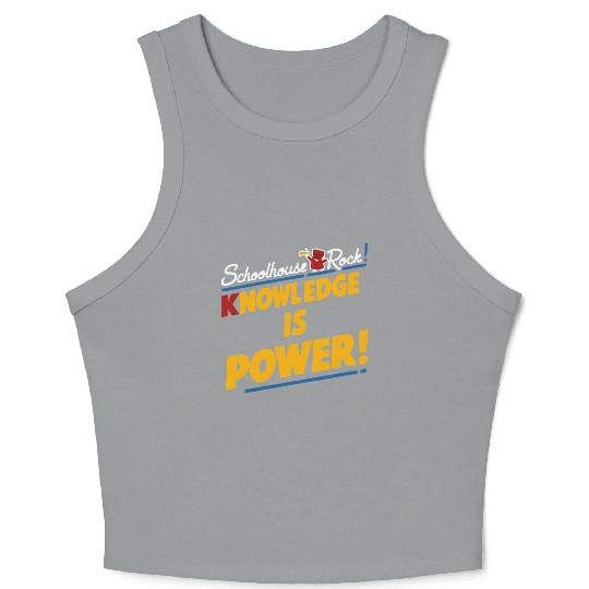 Schoolhouse Rock Knowledge is Power Back to School Crop Tank Top