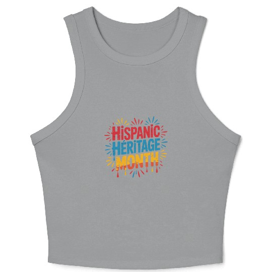Hispanic Heritage Month Celebration Design Crop Tank Top