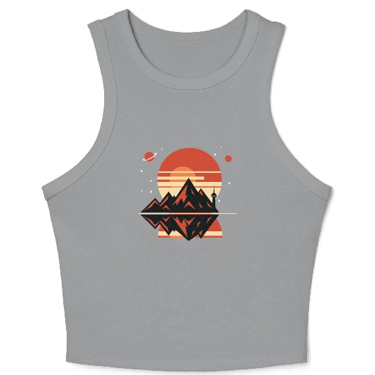 Retro Horizon Crop Tank Top