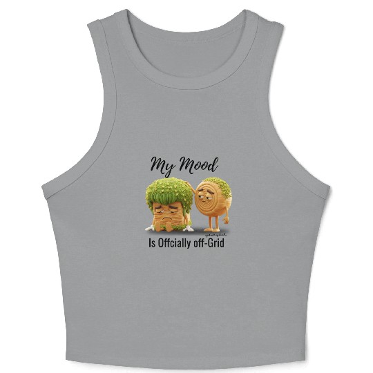 Sad Forest Creatures Cartoon Design Crop Tank Top