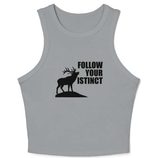 Follow Your Instinct – Elk Silhouette Strength Crop Tank Top