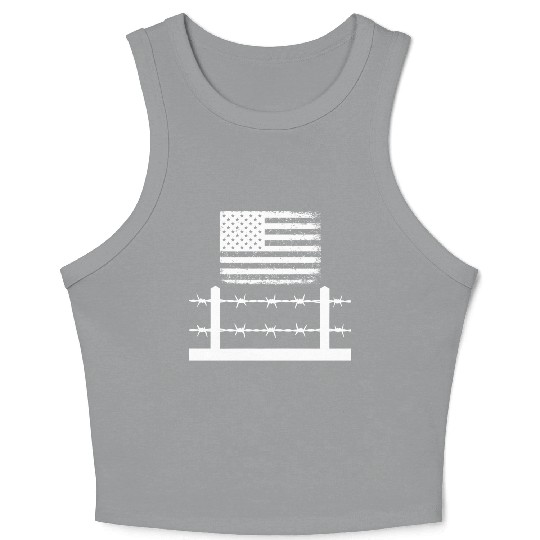 Barbed wire America Crop Tank Top