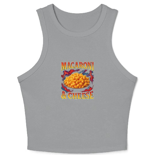 Macaroni And Cheese Favorite Food Weird 90s Crop Tank Top
