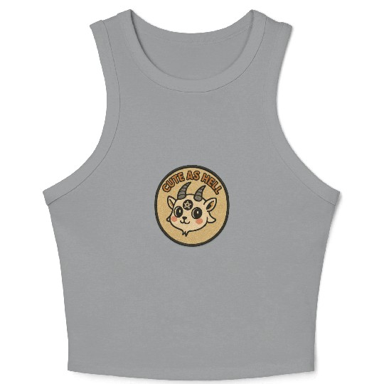 Enchanting Goat Illustration  Crop Tank Top