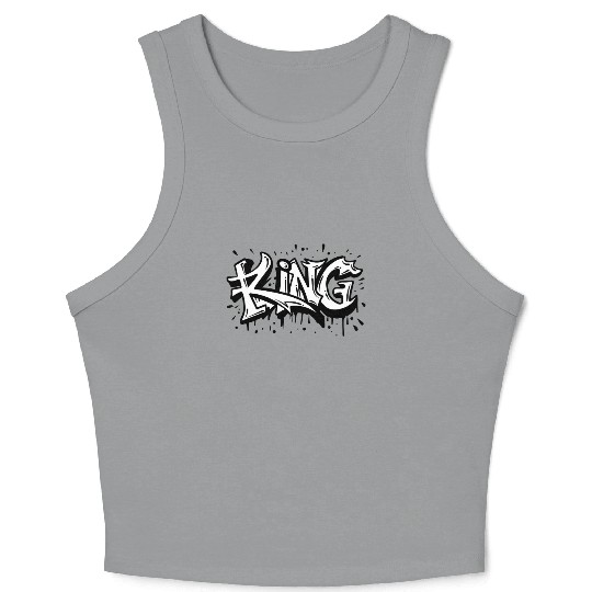 Graffiti KING Street Art Crop Tank Top