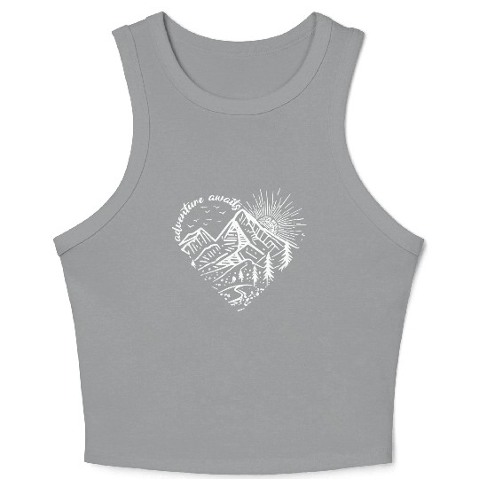 Sunrise Mountain Adventure Design Crop Tank Top