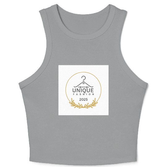 Black And Gold Minimalist Fashion Logo Crop Tank Top