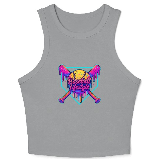 Baseball Lifestyle Apparel Youth Baseball Drip Ice Crop Tank Top
