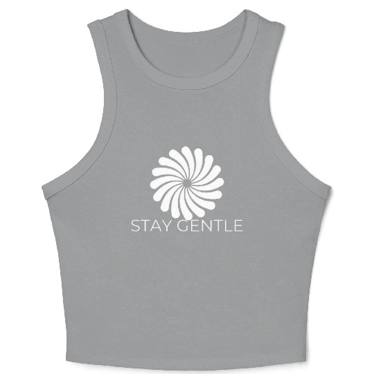 Minimal Floral Crop Tank Top – Stay Gentle Line Art Flow