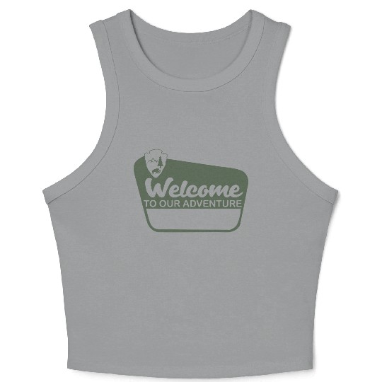 Nature-Inspired Wilderness Trek Design Crop Tank Top
